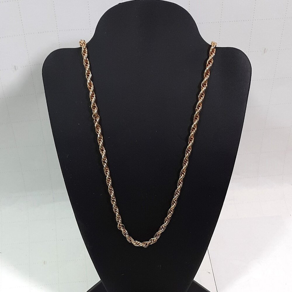 Vintage Citation Signed Gold Tone Twisted Chain Necklace